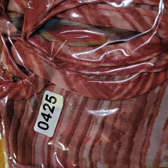 Gibson Chiffon Sheer Lightweight Bell Sleeve Boho Tunic Blouse Medium - Picture 9 of 9